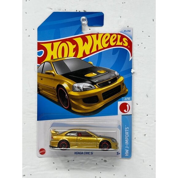 Hot Wheels HW J-Imports Honda Civic Si JDM 1:64 Diecast Gold - Picture 2 of 4